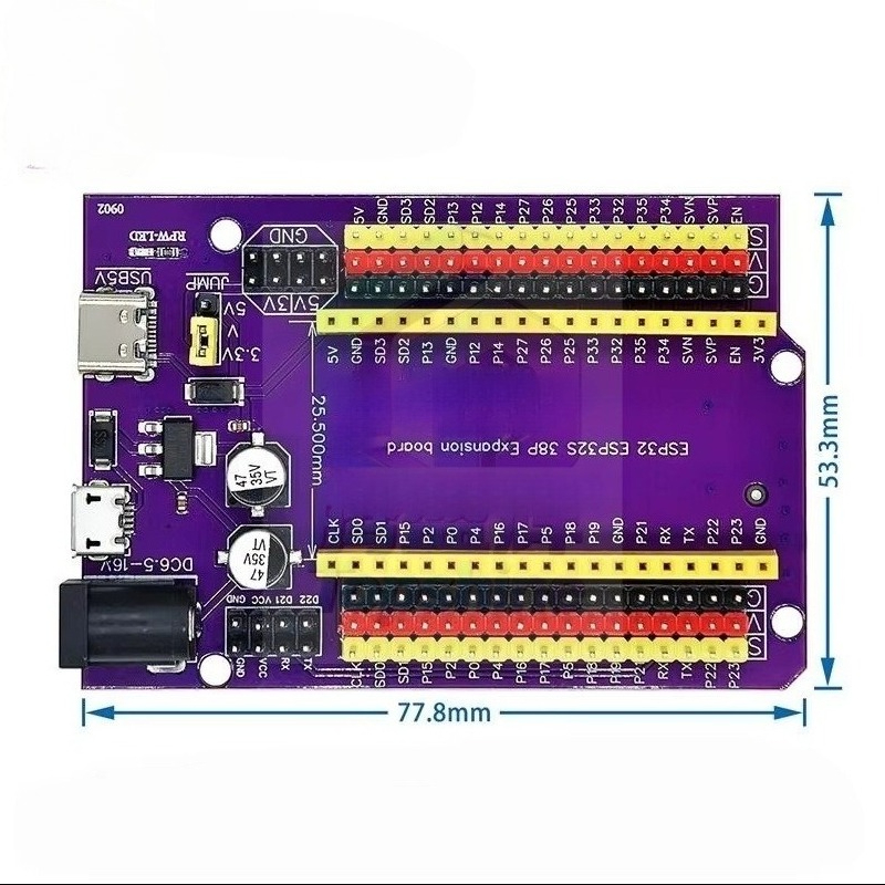 Nodemcu 32S - Für ESP32S 38-Pin Lila Erweiterungsplatine NodeMCU-32S