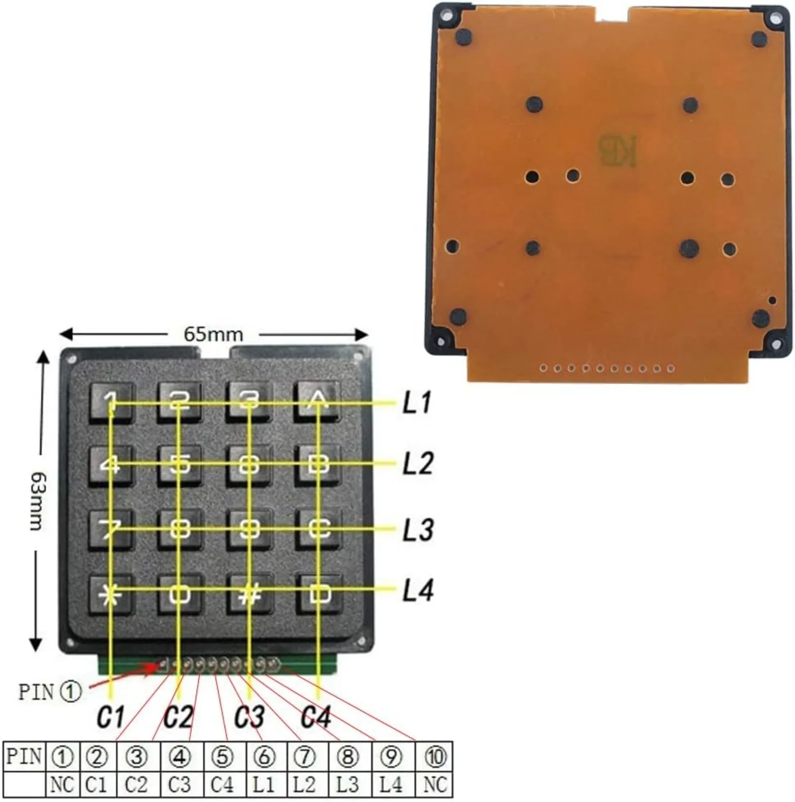 4x4 Matrix-Membrantastatur 16- – Doit Esp32 Bewertung und Preis